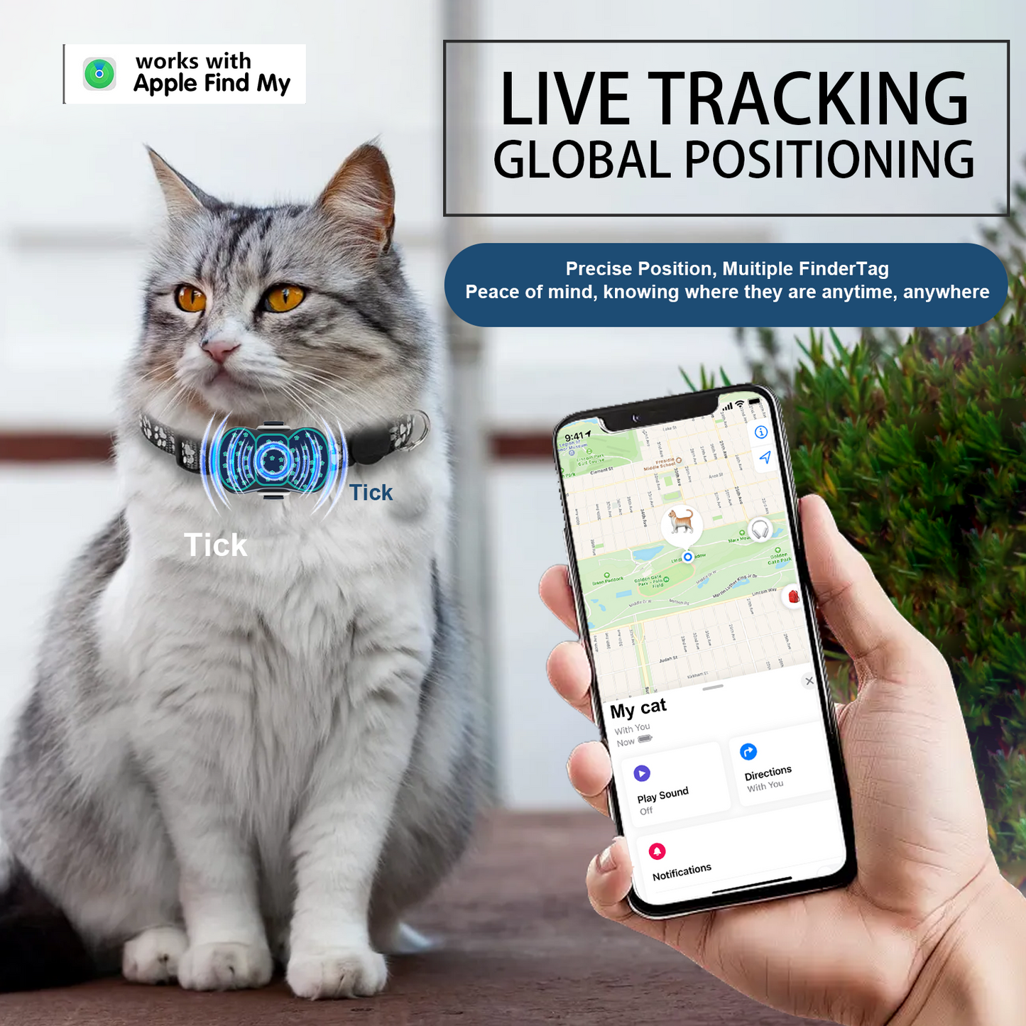 GX03 Pet GPS Tracker | Real-Time GPS for Dogs & Cats